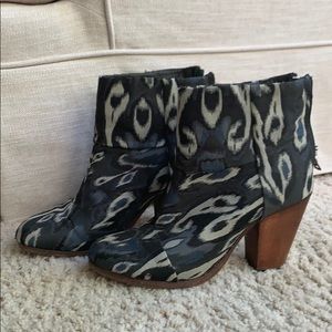 Rag & Bone Ikat print fabric boots